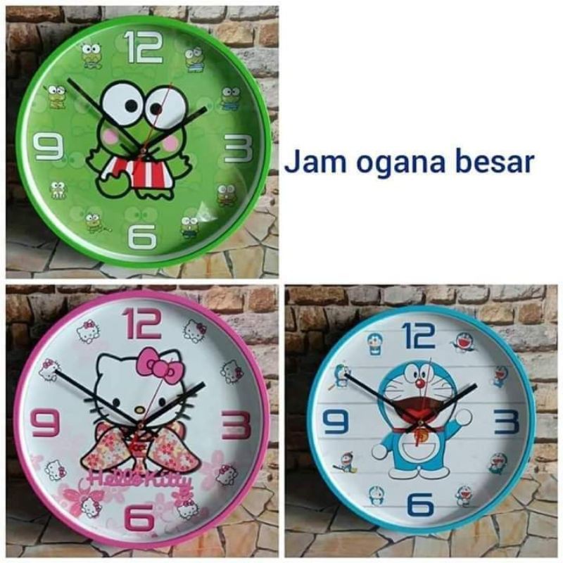 jam dinding Ogana karakter besar