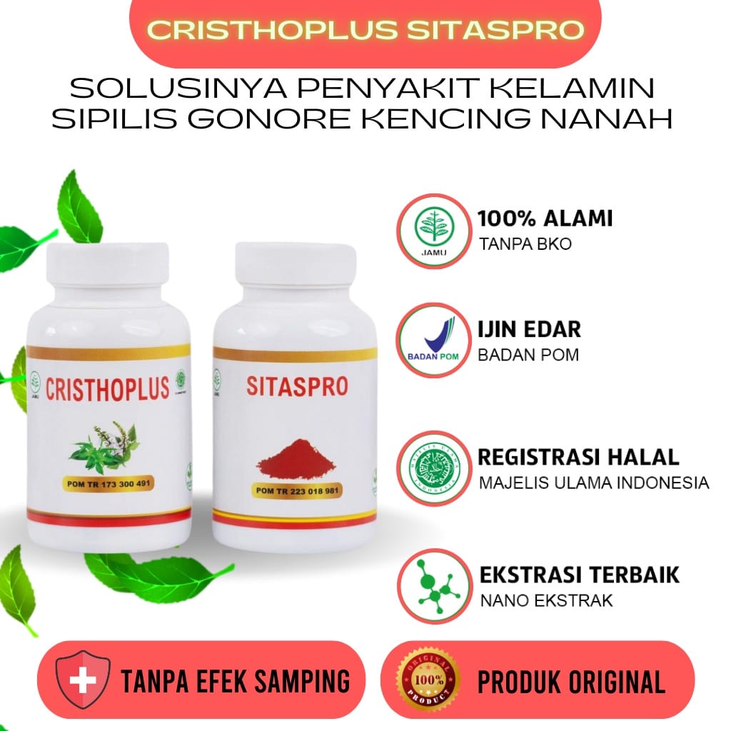 Cristhoplus Sitaspro - Obat Penis Keluar Nanah, Obat Kencing Nanah Gonore, Penis Perih, Obat Infeksi