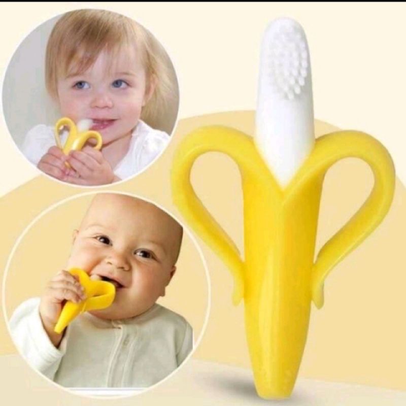 [COD]Teether Banana/Teether Pisang/Teether bayi bentuk pisang/Teether bayi bpa free