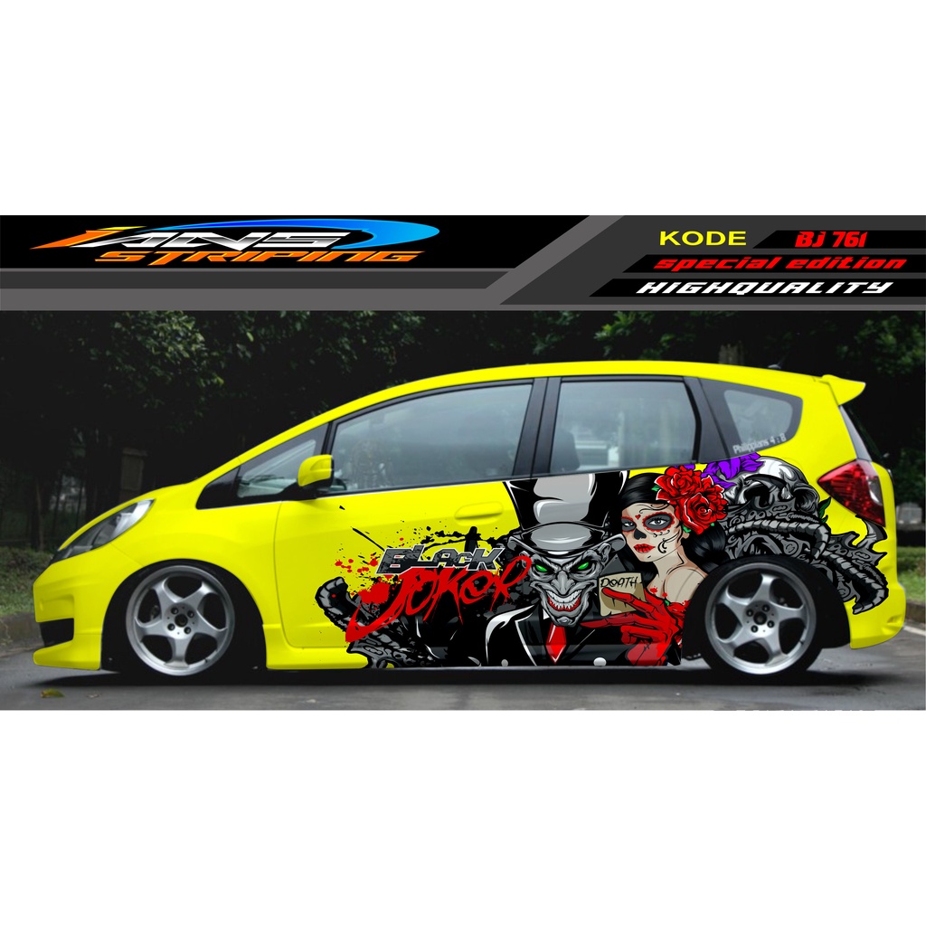 STICKER MOBIL HONDA BRIO AGYA JAZZ AVANZA YARIS / DECAL STICKER MOBIL JAZZ / STIKER MOBIL