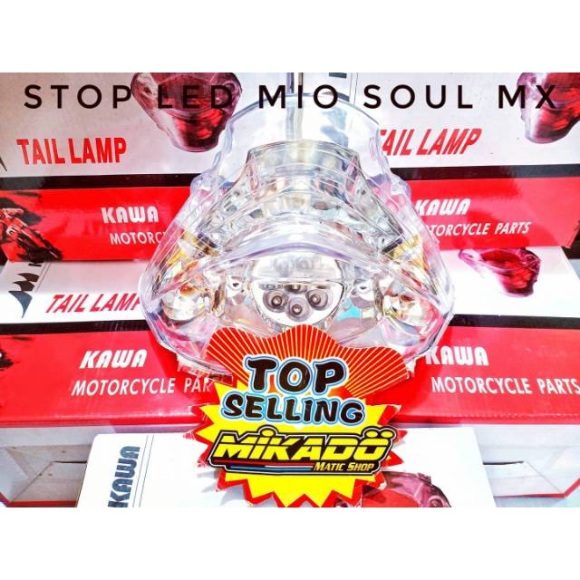 Lampu Stoplamp led mio soul lampu belakang stopled rem cvt probolt knalpot tameng depan stop lamp