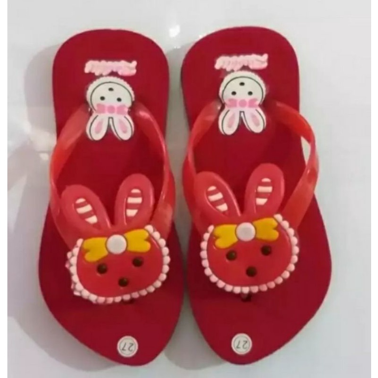 Sandal Jepit anak Perempuan Motip Rabbit Terbaru