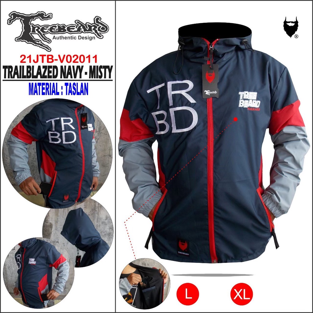 JAKET PARASUT / JAKET OUTDOOR / JAKET WINDBREAKER TREEBEARD / JAKET TRAILBLAZED TREEBEARD
