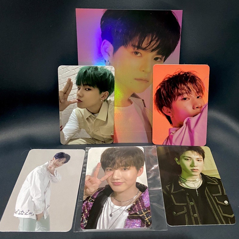 treasure postcard & photocard [ chapter 1 one black ver ] yoshinori junkyu hyunsuk yedam junghwan