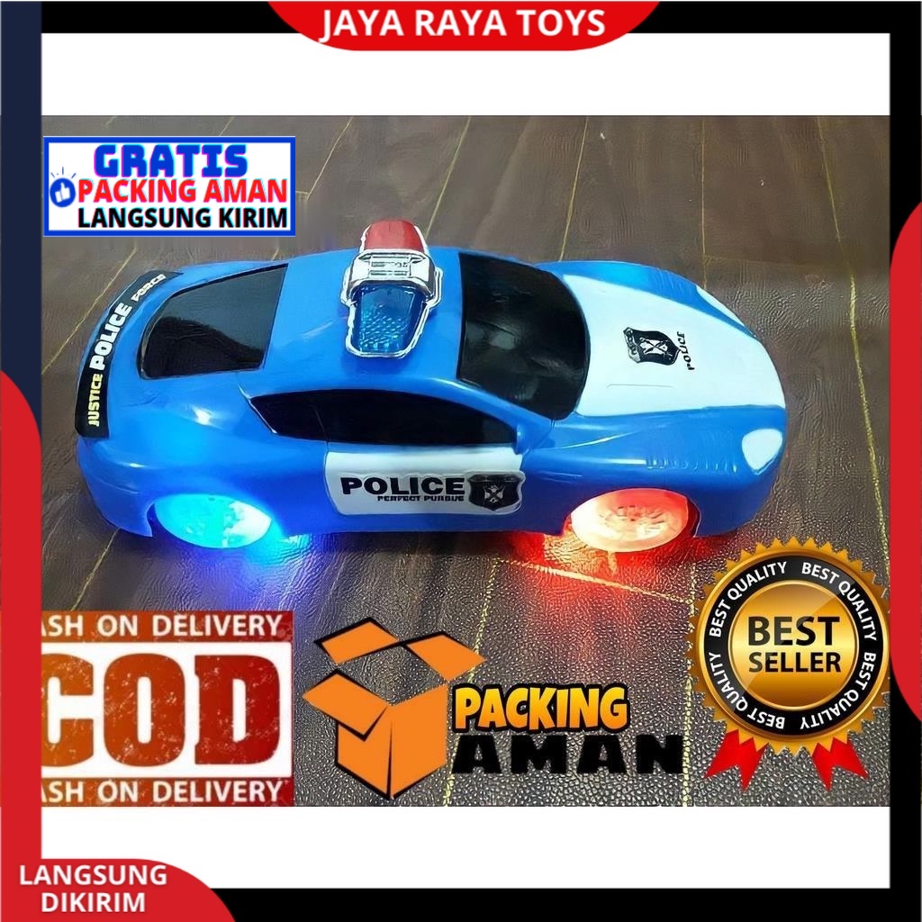 ( BISA COD ) PROMO Mainan Anak Mobil Polisi Baterai Super Police Car Ada Musik Dan Lampu / Mainan Anak Laki Laki SNI Murah