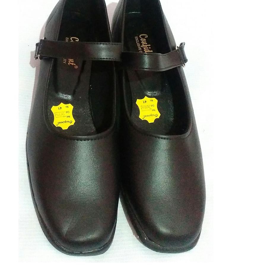 EYE FIURI - Sepatu Pantofel Wanita Tali Hitam - Sepatu Pantofel Sekolah Wanita 