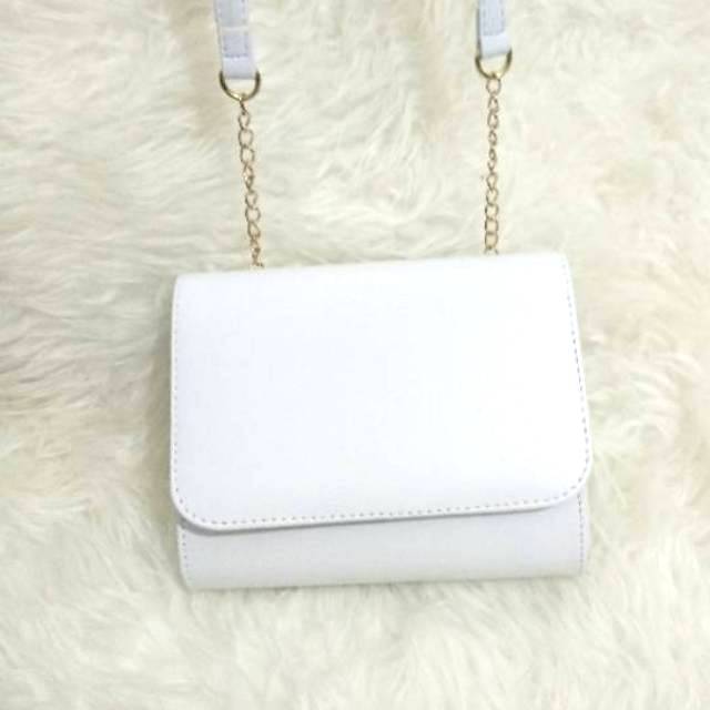 ( Putih ) HnM Clutch Medium Sale H&M Tas Fashion Wanita Kado Cantik