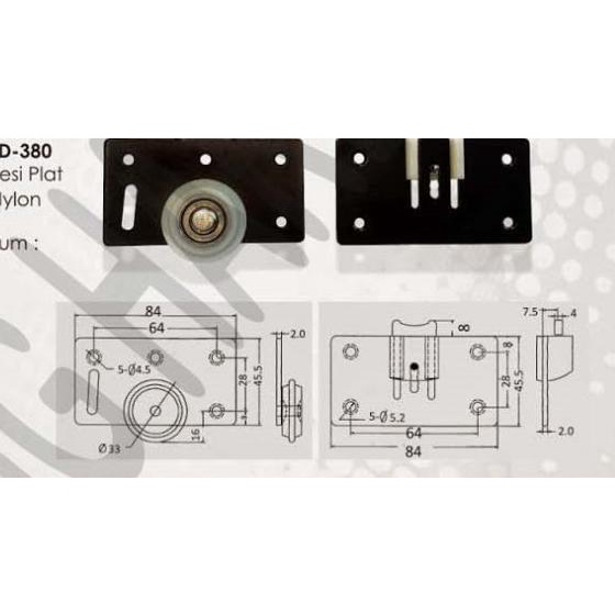 ☏ Roda Pintu sliding Geser 380 Lemari Warddrobe Cabinet Kitchen set ♚