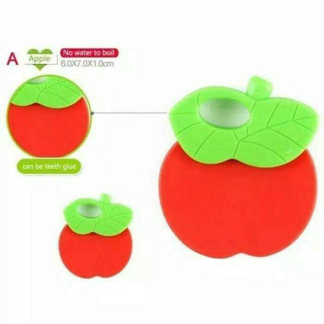 ready jkt baby teether silicone gigitan bayi silikon mainan gigi bayi bentuk buah