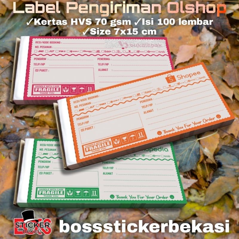 

LABEL PENGIRIMAN OLSHOP ISI 100 LEMBAR/LABEL PENGIRIMAN OLSHOP MURAH'