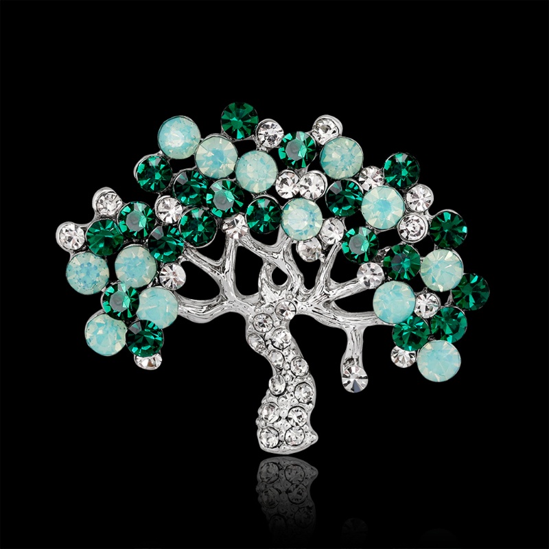 SIY  Tree Plant Brooch Pins Jewelry Women Luxury Shiny Fashion Decoration Corsage