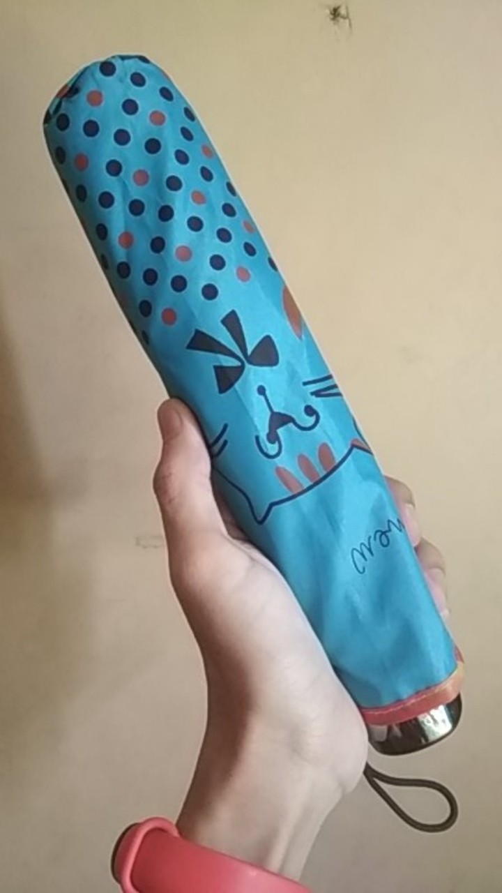 Tabasa Payung Lipat Cute Cat Polkadot