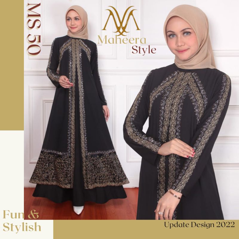 PROMO TOKO BARU!! ABAYA BORDIR PREMIUM || by : Maheera Style