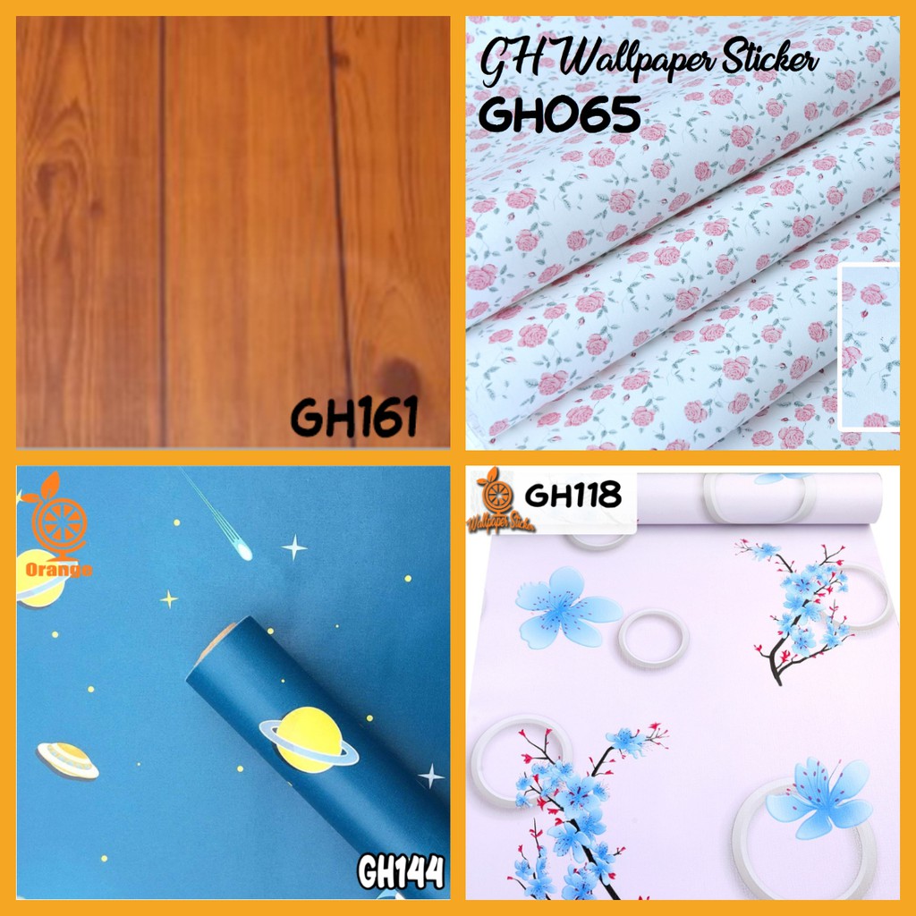 Wallpaper Stiker Dinding Wallpaper ruang tamu Wallpaper Aestetic Wallpaper kamar tidur GH Multifungsi 45X10M