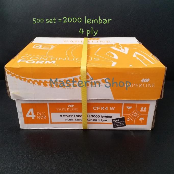 

Kertas Komputer/Continous Form 9.5"x11" 4 ply(K4 FULL) Merek Paperline Star Seller Termurah