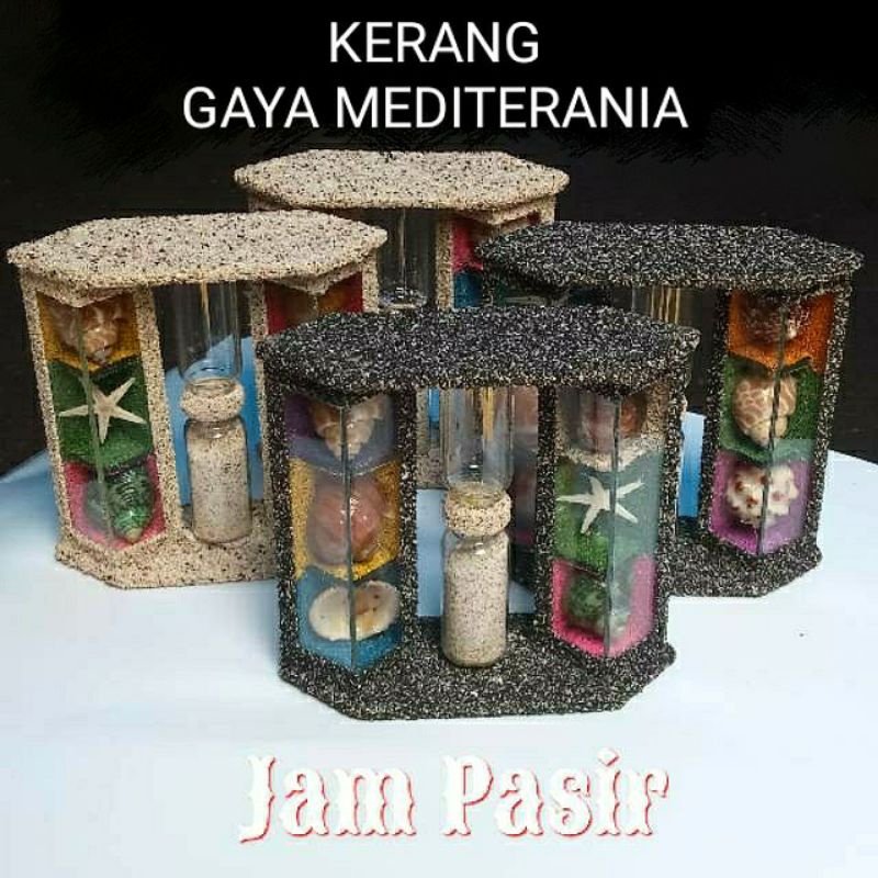 JAM PASIR GAYA MEDITERANIA CANGKANG KERANG ASLI LAUT PASIR PANTAI