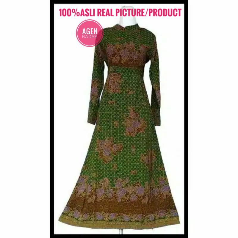 Gamis Seragam Muslimat Batik NU Asli,Baju Gamis Terusan Seragam Batik Muslimat NU Original