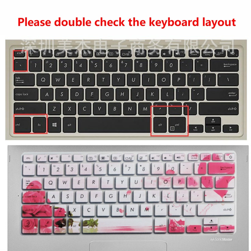 For 14inch ASUS S4200UQ S4000UA Soft Ultra-thin Silicone Laptop Keyboard Cover Protector