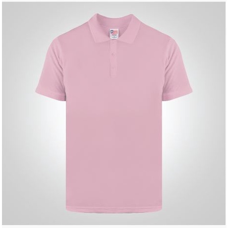 Baju Kaos Polo Polos Warna Light Pink Bahan Katun