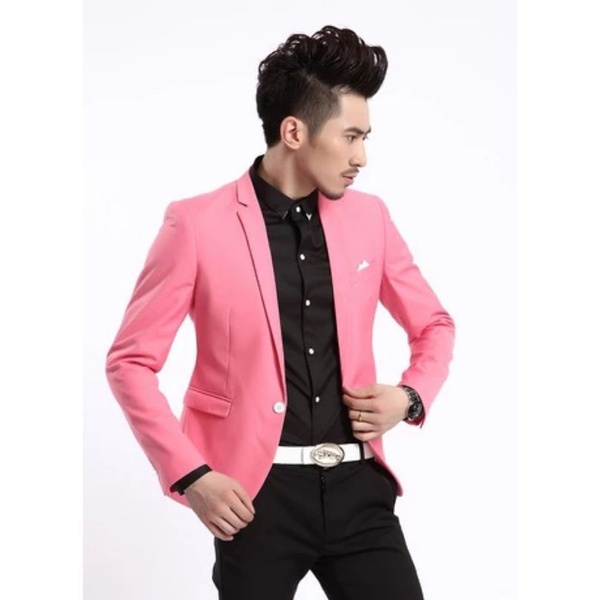 Blazer pria pink - jas pria pink -jas nikah - Jas Pria Mode Sweet Party - Jas Pria Elegant Design
