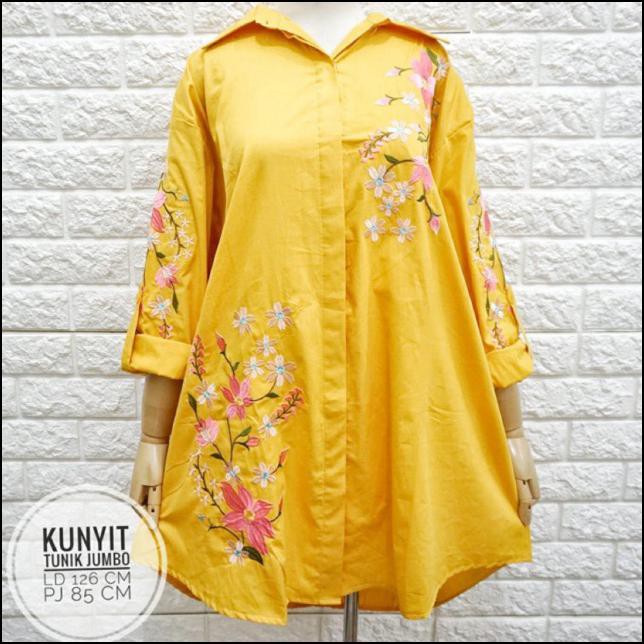 Super Jumbo Tunik Bordir Bunga