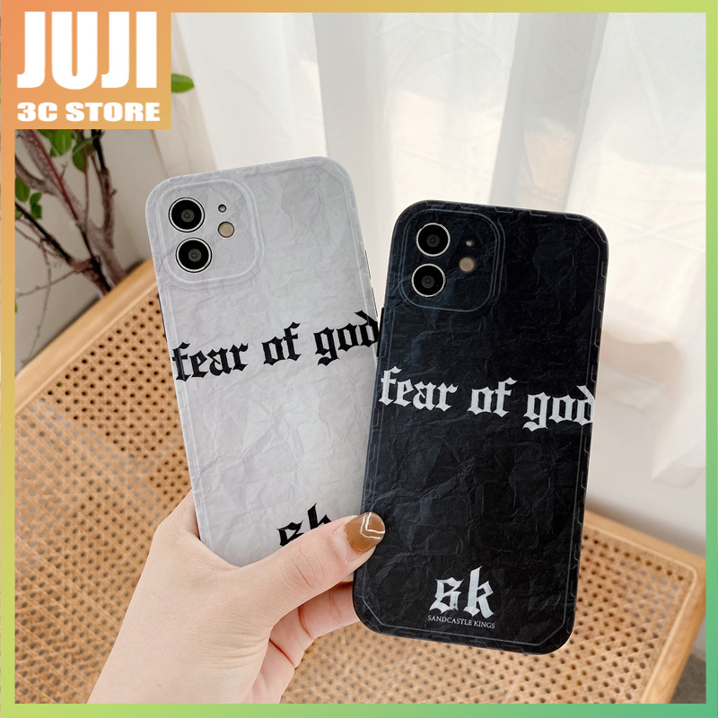 Casing Iphone 7 8 Plus 11 Pro Max 12 Pro Max Xs Max X Xr Se 2020 Iphone 12 Motif Fear God Fine Hole