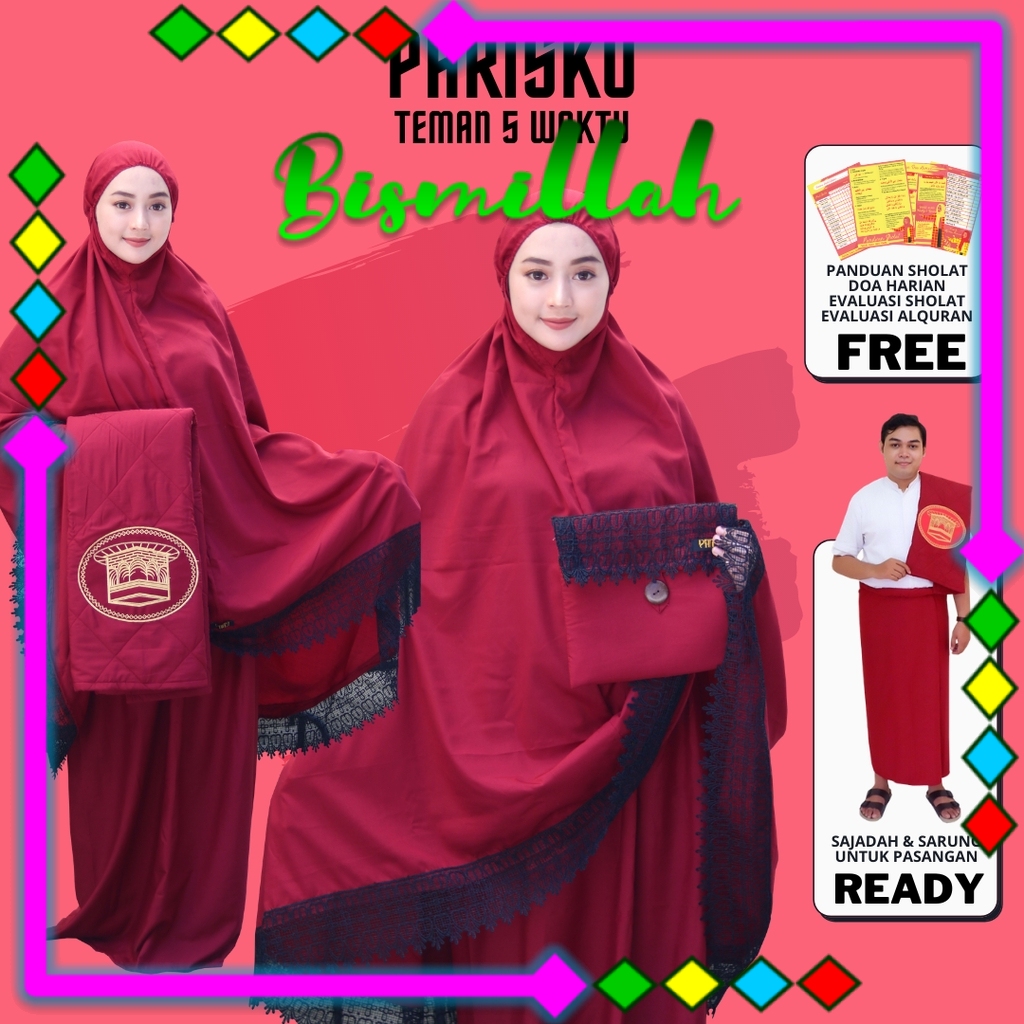PARISKU Mukena dewasa jumbo adem katun adem mukenah eksklusif model mukena sarung terbaru 2020