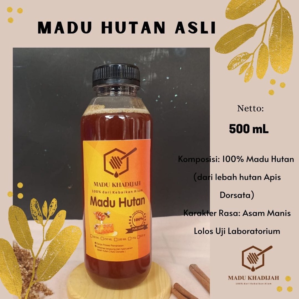 

Madu Hutan Hitam 500ml Original 100% Asli Murni Madu Hutan Liar Asli Buat Ibu Hamil Asam Lambung Lolos Uji Lab Madu Khadijah