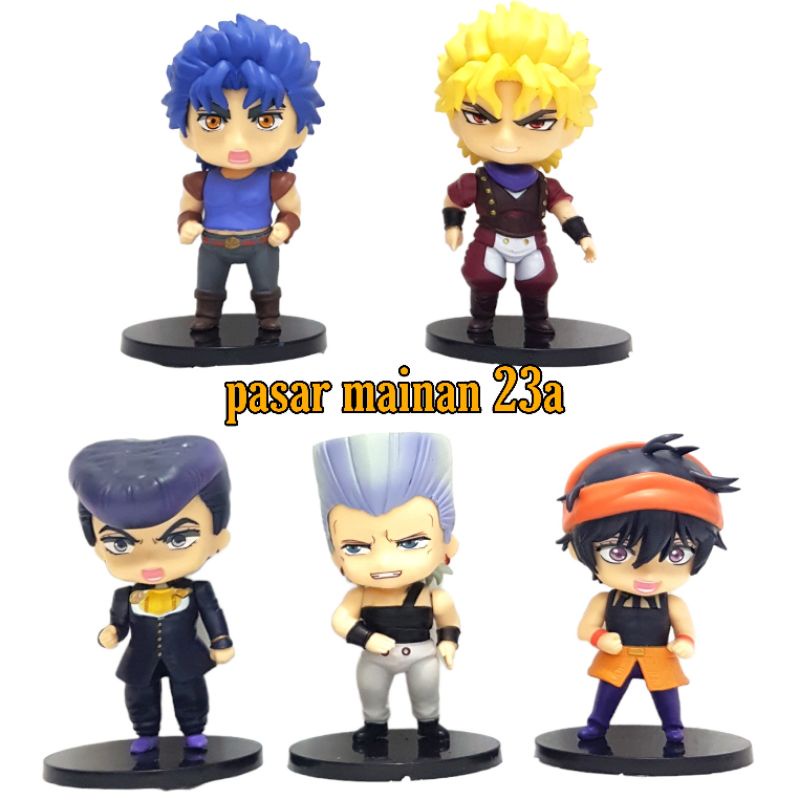 Figure Anime Jojo Bizzarre Adventure Higashikata Set 5 Miniatur pajangan Topper