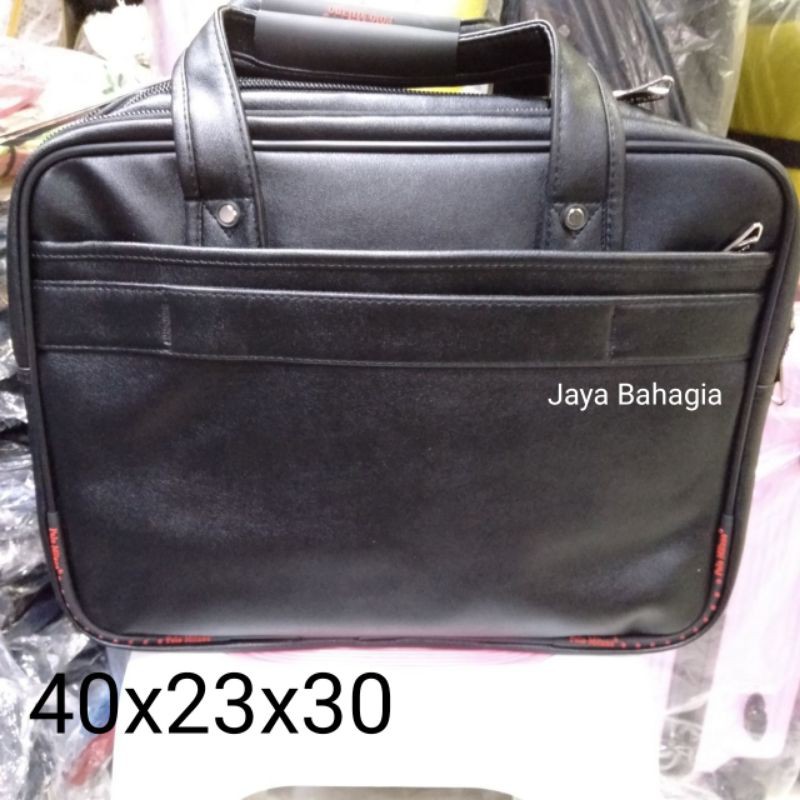 Tas Kantor Laptop Polo Milano Kulit Expand Briefcase Anti Air Selempang Kerja Jinjing Pria Original
