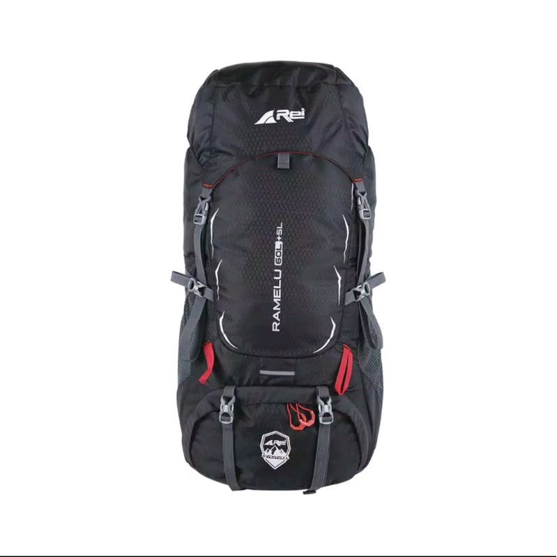 TAS CARRIER REI 60+5 LITER RAMELU AREI OUTDOORGEAR TAS GUNUNG HIKING