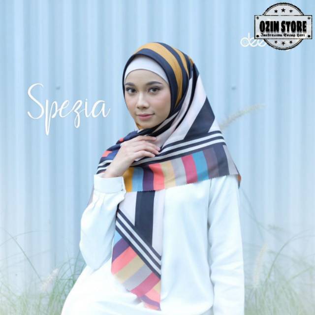 KERUDUNG DEENAY JILBAB DENAY MOTIF TERBARU Spezia Series Hijab Segi Empat Voal Adem Ori Original