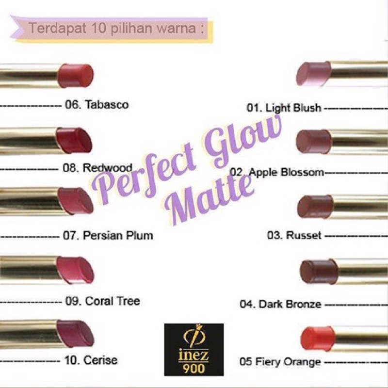 Inez Perfect Glow Matte Lipstik