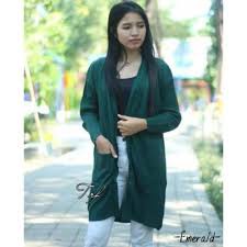 Cardigan wanita l Sweater Rajut l Pakaian Rajut Wanita l Rajut Outwear #rajutmurah longkardy BELLE-emerald