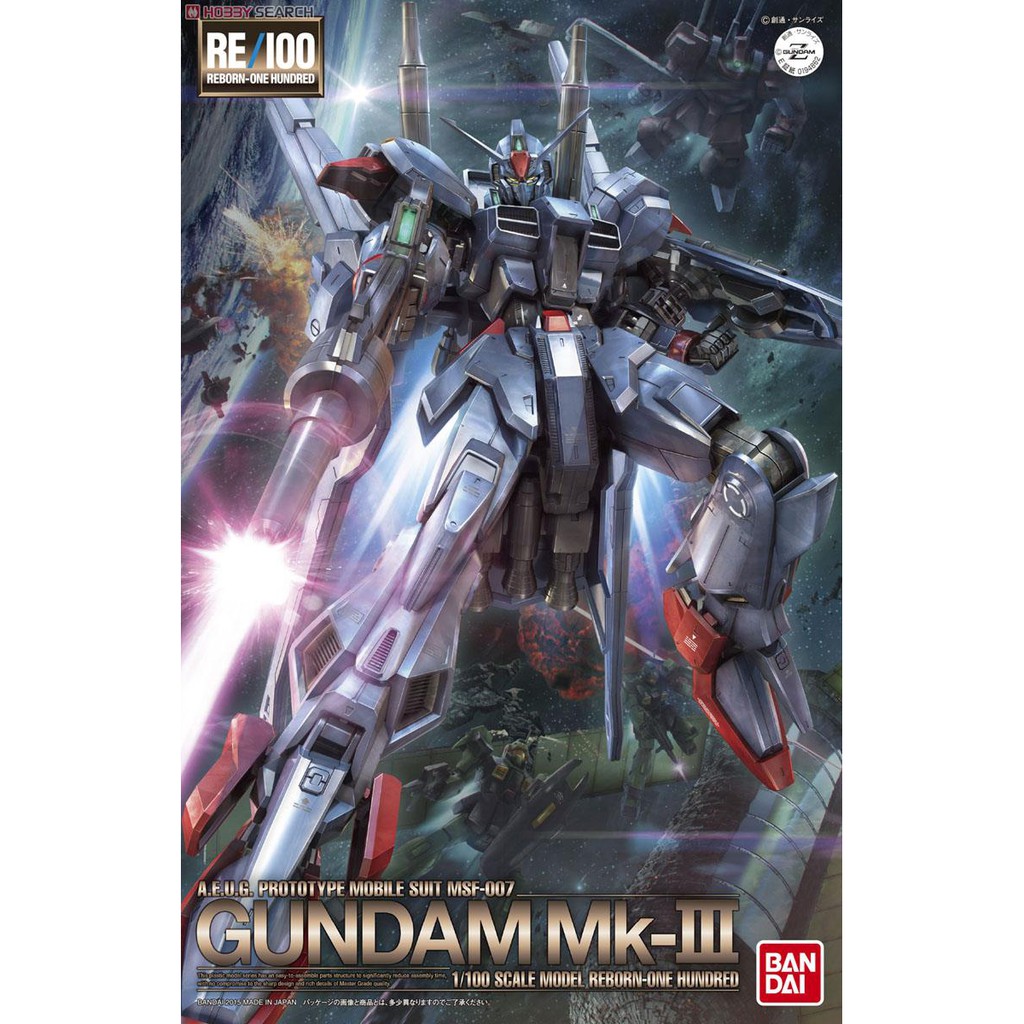 Gundam Msv Re 1 100 Gundam Mark Iii Gunpla Mokit Bandai Original Figure Hobby Mainan Shopee Indonesia