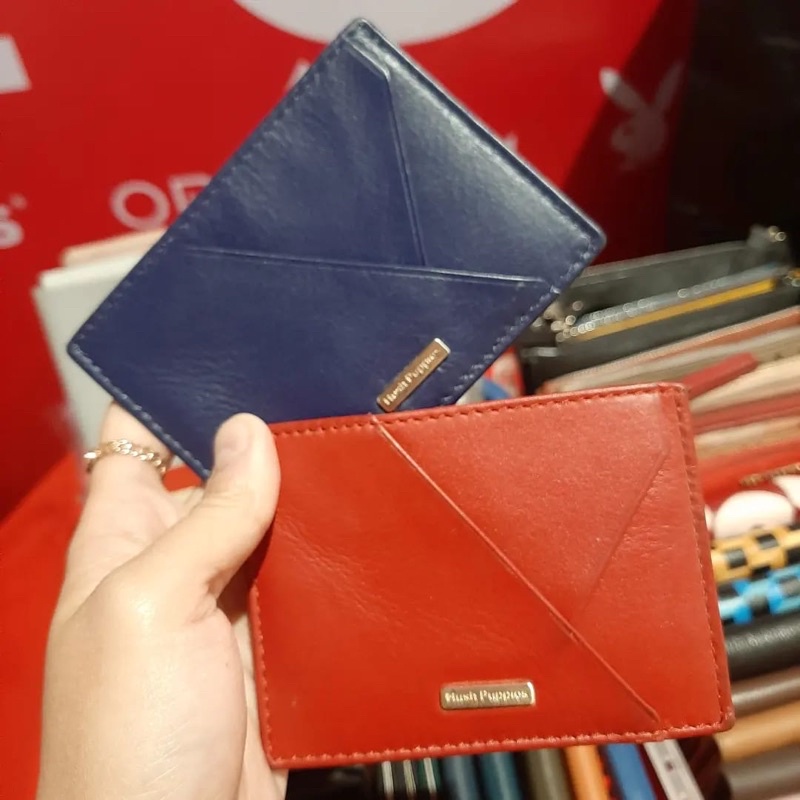 Hush puppies dompet card holder Dompet kulit asli Original store tag 699.000 dompet kartu