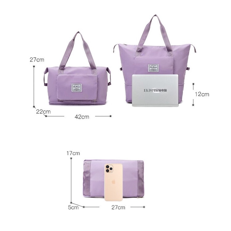 Tas travel korea anti air waterproof tas jinjing unisex Tas gym anti air Tas Olahraga Wanita Travel bag wanita waterproof termurah