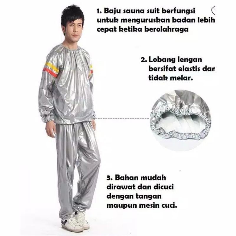 Baju Sauna / Sauna Suit / Jaket Sauna Suit Pelangsing Pembakar Lemak