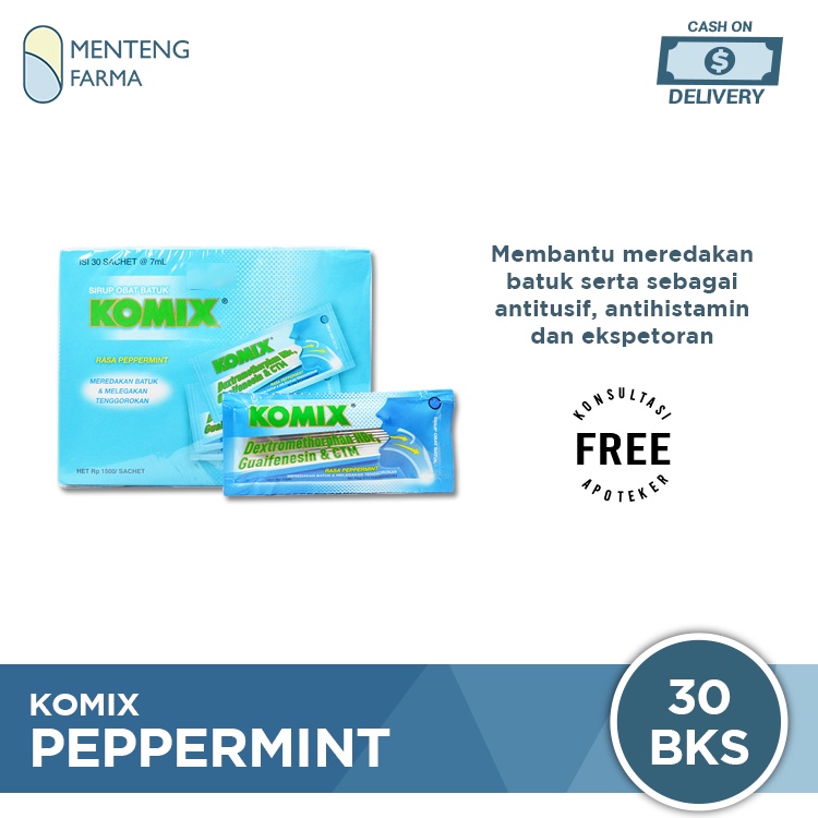 Komix (Rasa Peppermint) - Dus Isi 30 sachet