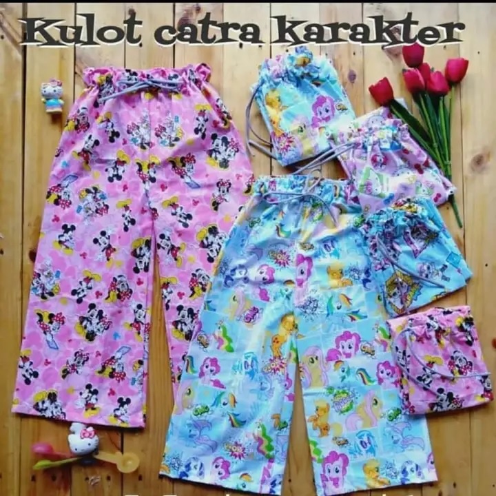 Grosir Kulot Perempuan Celana Kulot Panjang Anak Karakter usia 5 sampai 13 tahun/Celana Kulot/Kulot