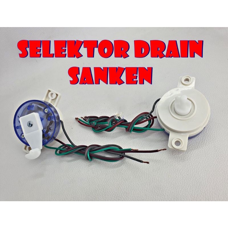 Timer Pembuangan , 3 Kabel Bulat Selector Drain Mesin Cuci 2 Tabung Bulat Sanken