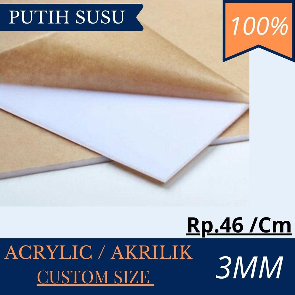 

ACRYLIC AKRILIK PUTIH SUSU 3MM