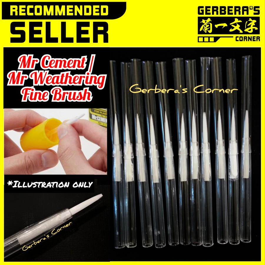 

Mr Cement Fine Brush / Mr Weathering Fine Brush / Kuas Cement Mr Hobby