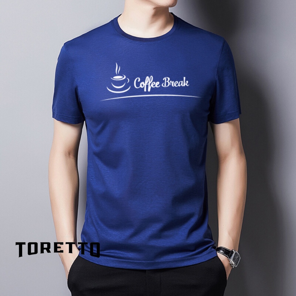 TORETTO - BAJU KAOS COFFEE BREAK || KAOS DETAK JANTUNG || BAJU SIMPLE HARIAN || KAOS DISTRO KEREN