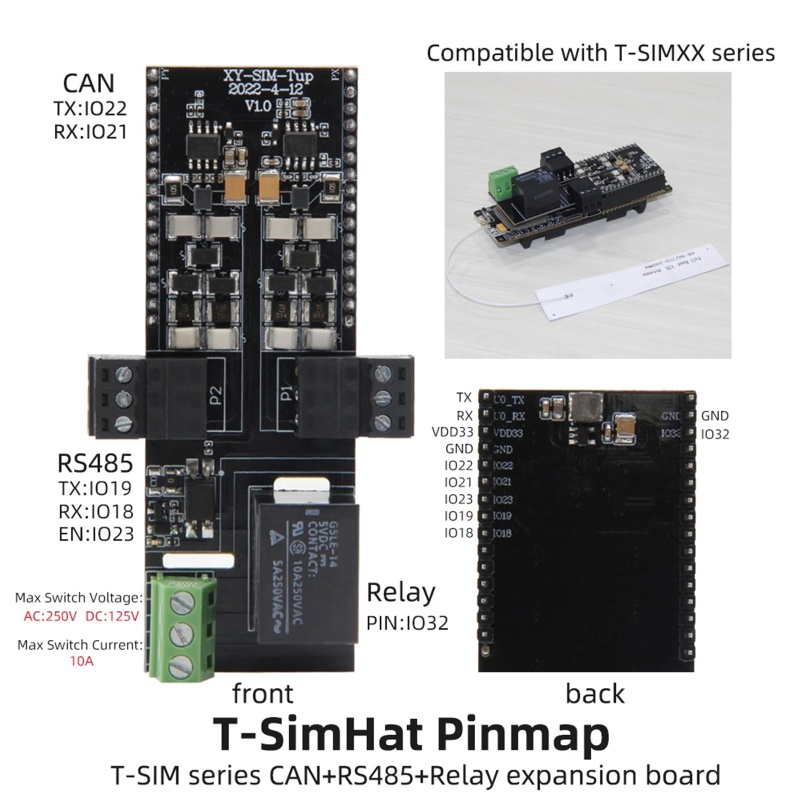 Btsg Untuk T SimHat Dapat RS485 Relay 5V Dengan Modul Isolasi Optocoupler Untuk Papan Pengembangan Ekspanding Seri T SIM Opti