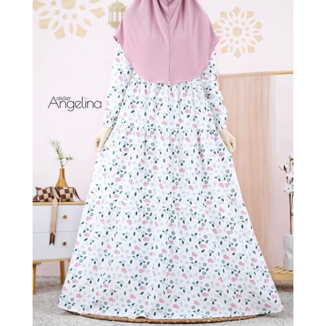 Atelier Angelina - Bella Dress Mixed Floral White Pink Size M