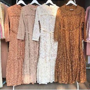 Maxy brokat lace import full furing tebal real pict jamin bagus fit L