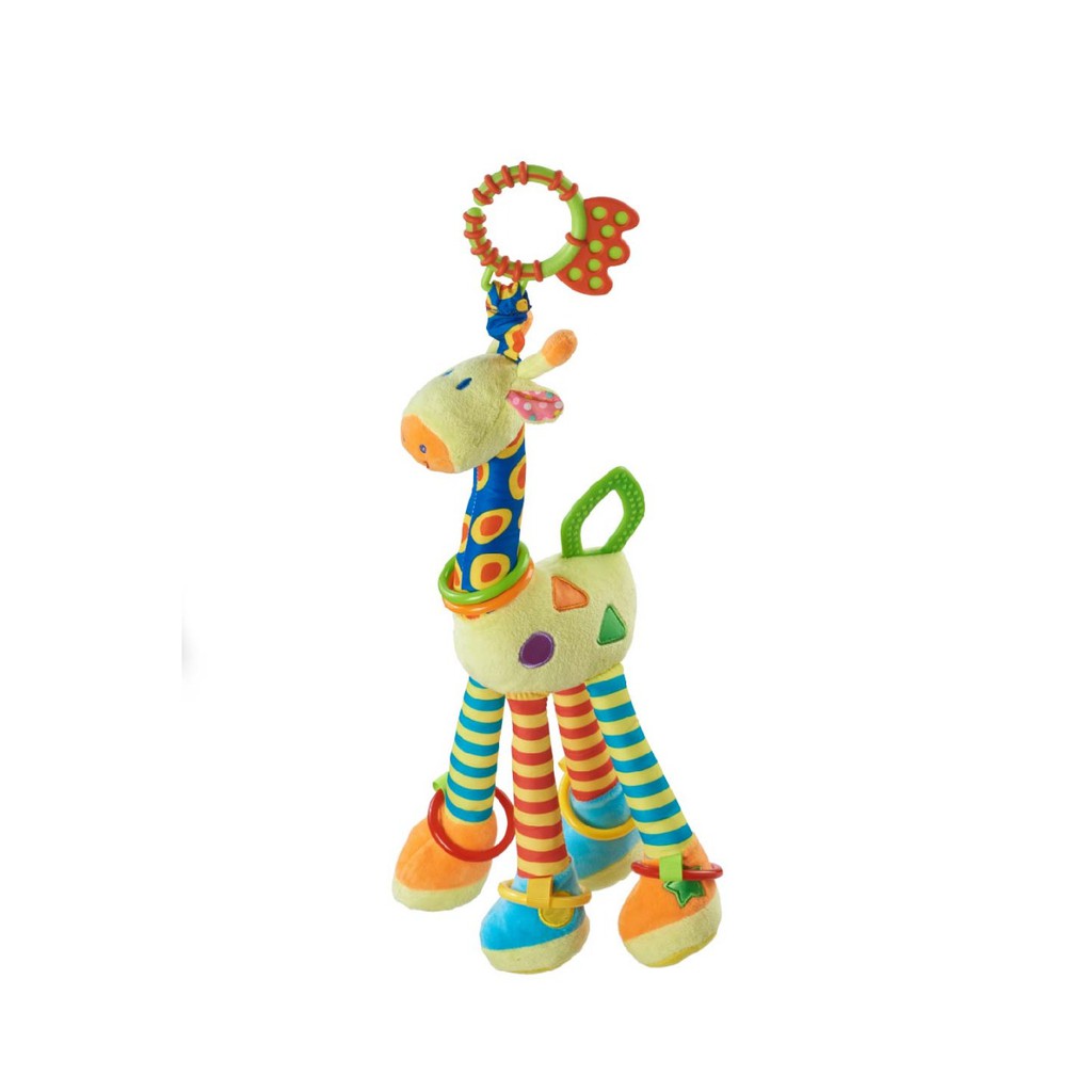 IMUNDEX boneka multifungsi / Teether gigitan / rattle / Kerincingan Mainan Bayi Anak Soft Toys-Gomu The Giraffe