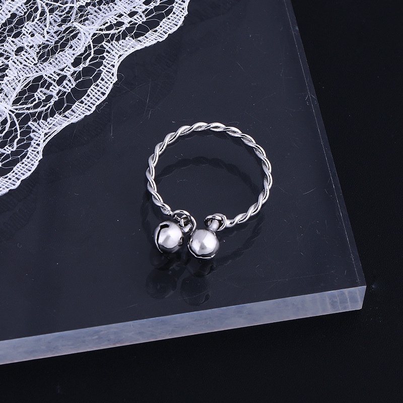 Cincin Model Terbuka Bahan Sterling Silver 925 Desain Kepang Adjustable Untuk Wanita