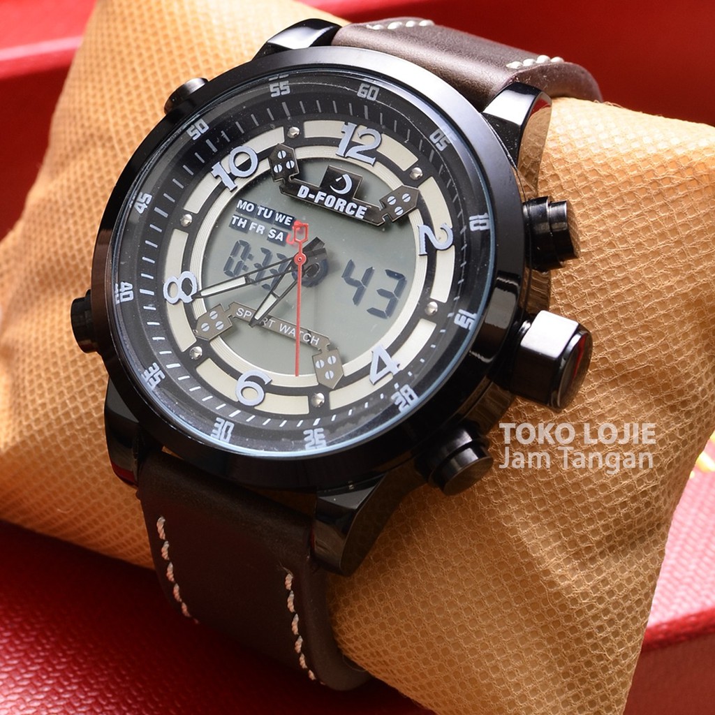 Jam Tangan Tali Pria DUAL TIME DFORCE Original Bergaransi Model 1502 Casual Keren Belum Ada Penilaia